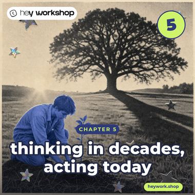 Audiobook cover art: Chapter 5, Thinking in Decades, Acting Today