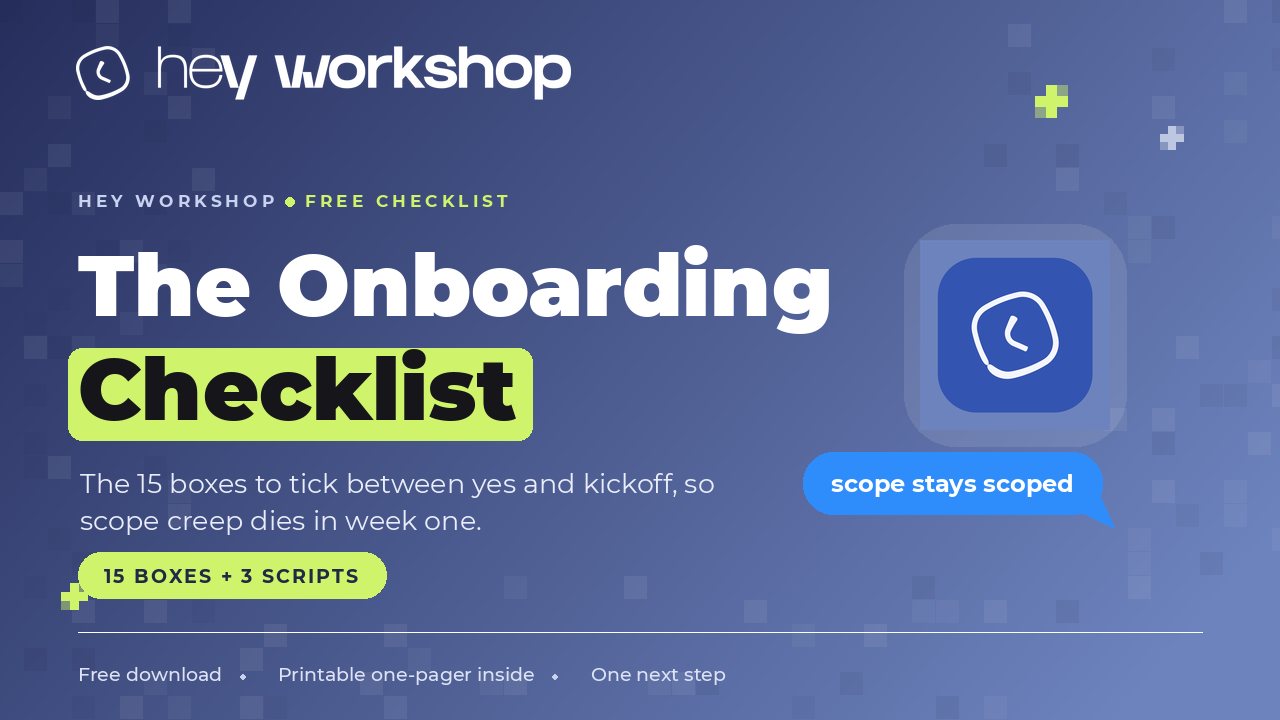 The Onboarding Checklist That Kills Scope Creep cover